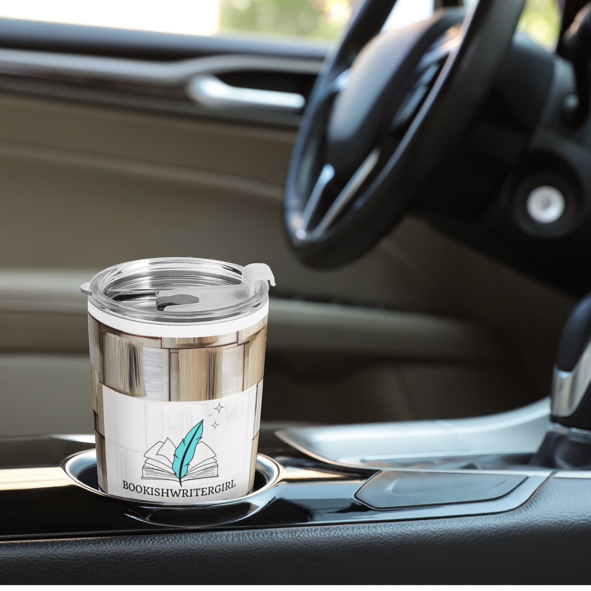 Bookish Car Cup