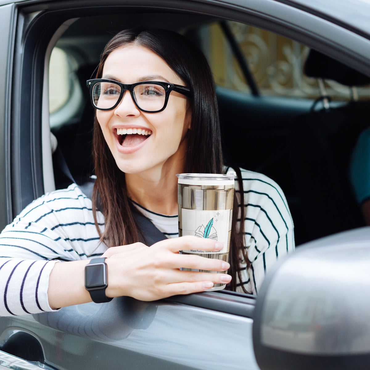 Bookish Car Cup